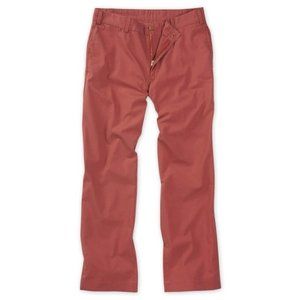 NWT Mens 36 36x30 Bills Khakis Red Flat Front Parker Slim Chino Pant NEW